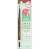 K-Pallet 3-Way Eyebrow Pencil, 02, Natural Brown, Waterproof Pencil, 0.0004