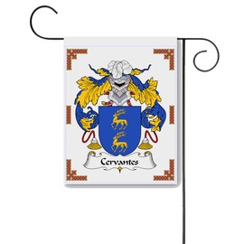 Cervantes Coat of Arms/Cervantes Family Crest 11 X 15 Garden Flag – Made in the U.S.A.