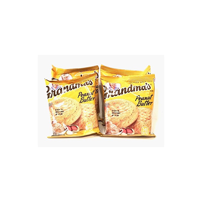 Grandma's Cookies Peanut Butter Flavored 4 Packs (8 Cookies)