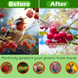 Blueberry Netting for Bushes,3 Pack (3.3 ft x 4.9 ft) Fruit Protection Bags with Drawstring,Mesh Insect Tree Cover Plant Netting Bags,Garden Bird Netting Barrier for Blueberry,Tomatoes,Fruit Tree