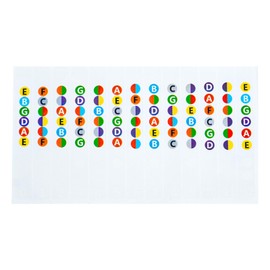 1 Sheet Guitar Fretboard Sticker Guitar Learning Tool Color Coded Guitar Note Sticker For Guitar Color Coded Note Decals