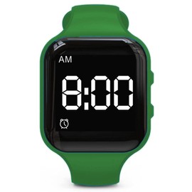 e-vibra Vibrating Alarm Watch Water Resistant Wake Up Watch Silent Medical Reminder Watch - with Timer and 15 Daily Alarms (Dark Green)