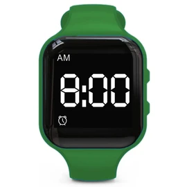 e-vibra Vibrating Alarm Watch Water Resistant Wake Up Watch Silent Medical Reminder Watch - with Timer and 15 Daily Alarms (Dark Green)