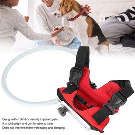 Blind Dog Harness, MYFZ02 Blind Pet Adjustable Anti-Collision Circle Blind and Poor Vision Dogs Safe Guide Dog Protective Harness Vest Ring (S)