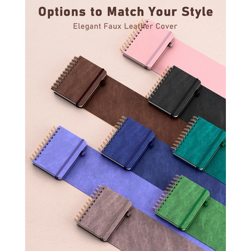 WEMATE Spiral Password Book with Alphabetical Tabs, Small, for Seniors,