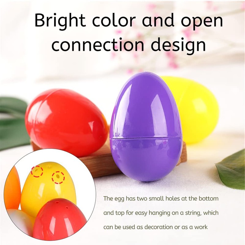 XiXiRan Easter Eggs Plastic Colourful, Easter Eggs Plastic Decoration, Easter