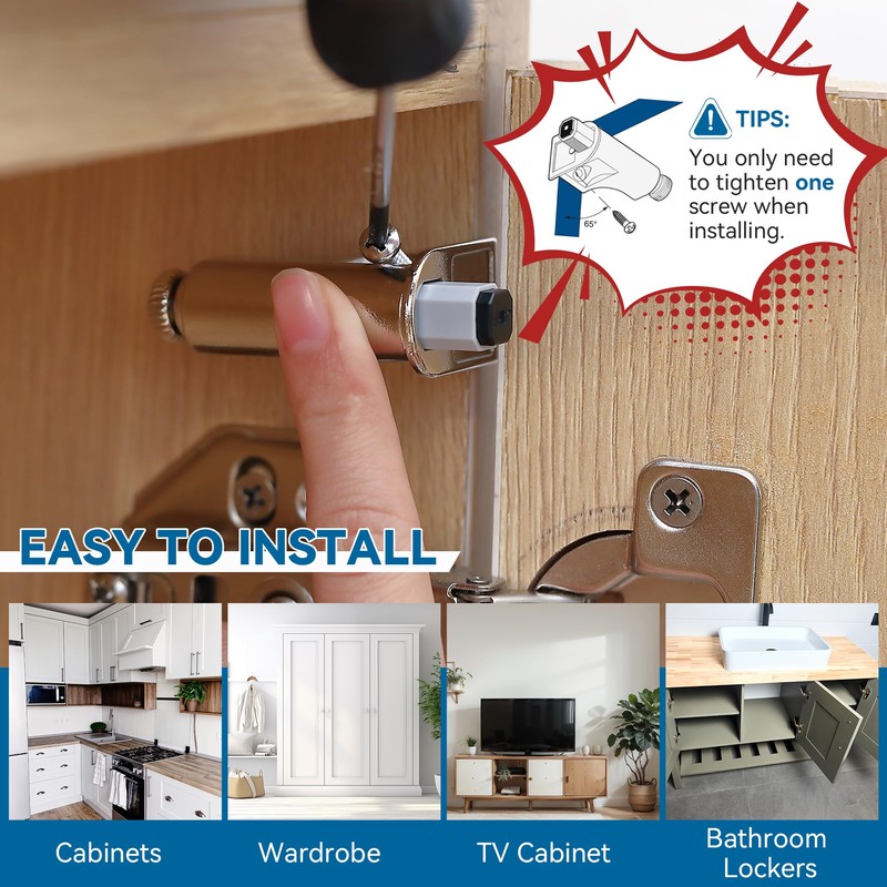 Hohean 10 Pack Soft Closing Cabinet Hinges, Universal Soft Close