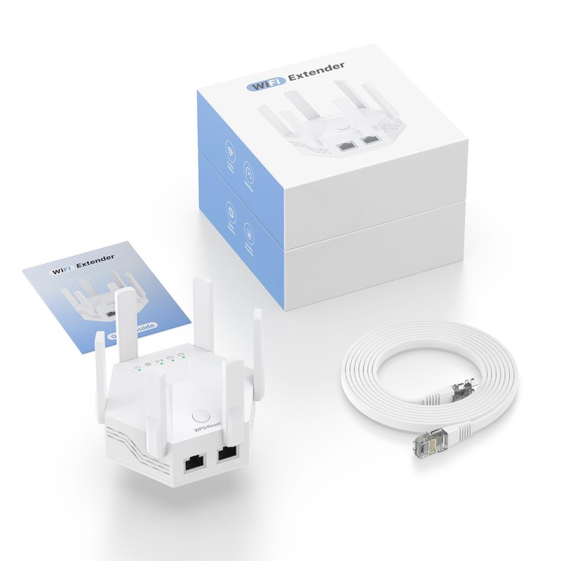 2024 WiFi Extender Signal Booster for Home Powerful 6 Antennas