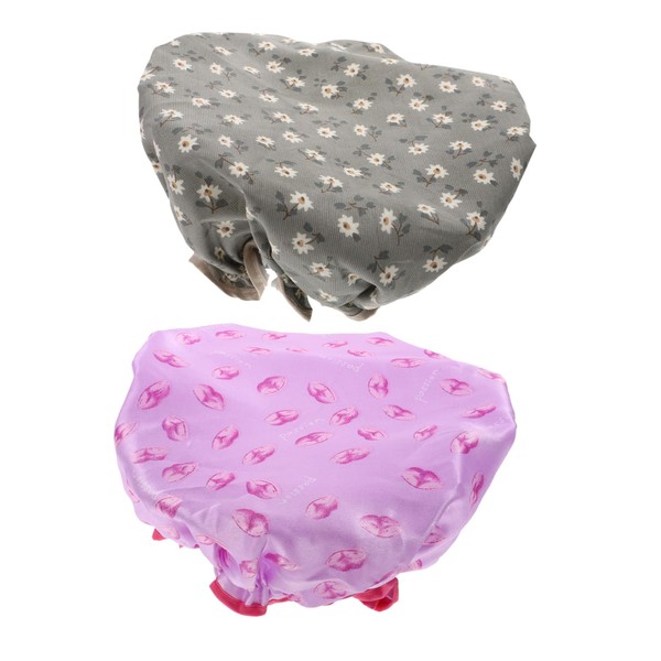 Outanaya Double-layer Bath Cap Waterproof Shower Hair Catcher Soft Pvcpe