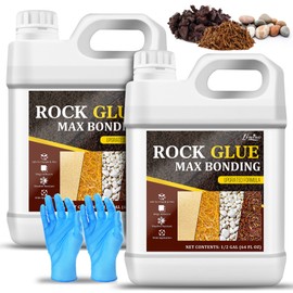 Rock Glue for Landscaping - Strong Mulch Glue for Pea Gravel Landscape, Concentrated Pea Gravel Stabilizer, Max Bonding Outdoor Mulch Binder for Walkways, Driveways, Garden, Patios, Yards (1 Gallon)