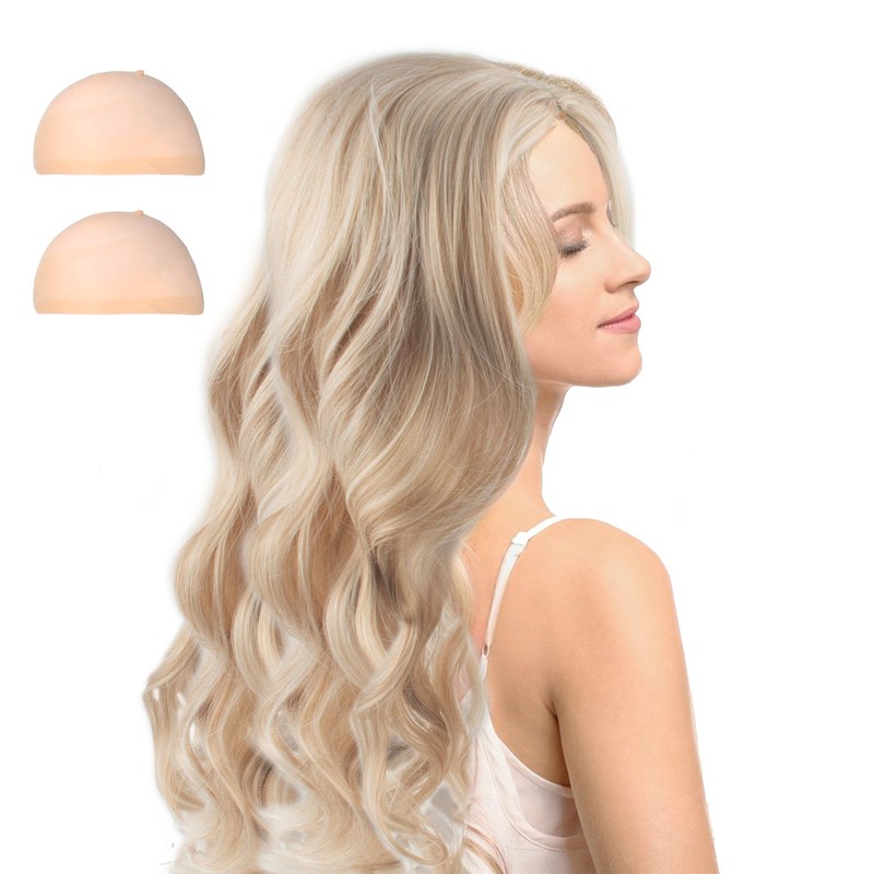 AYNKH Long Blonde Wave Wigs - 27" Curly Hair Wig
