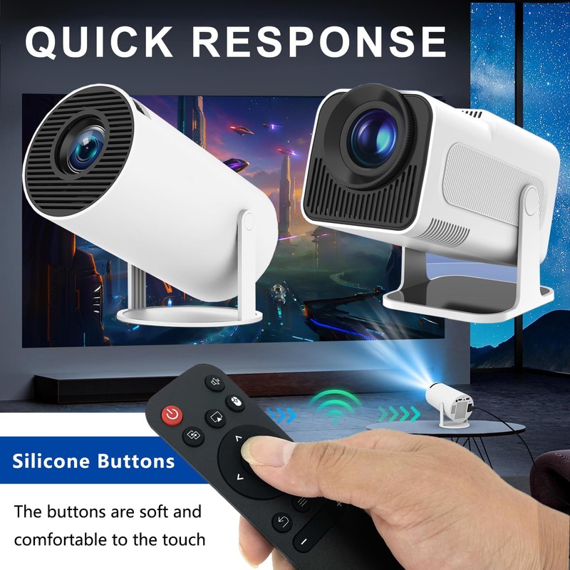 Molgoc Replacement Remote for Mini Projector,Compatible with Magcubic HY300Pro,HIPPUS HY300Pro,Aubor