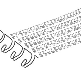 PATIKIL 13mm (1/2") Double Loop Wire Binding Combs, 50 Pcs Metal Twin Loop Binding Coils 100 Sheet Capacity 2:1 Pitch 21 Ring Binding Spines, Black