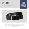 Stacy Adams Men's Dylan 40mm Burnished Leather Belt, Burgundy, 36