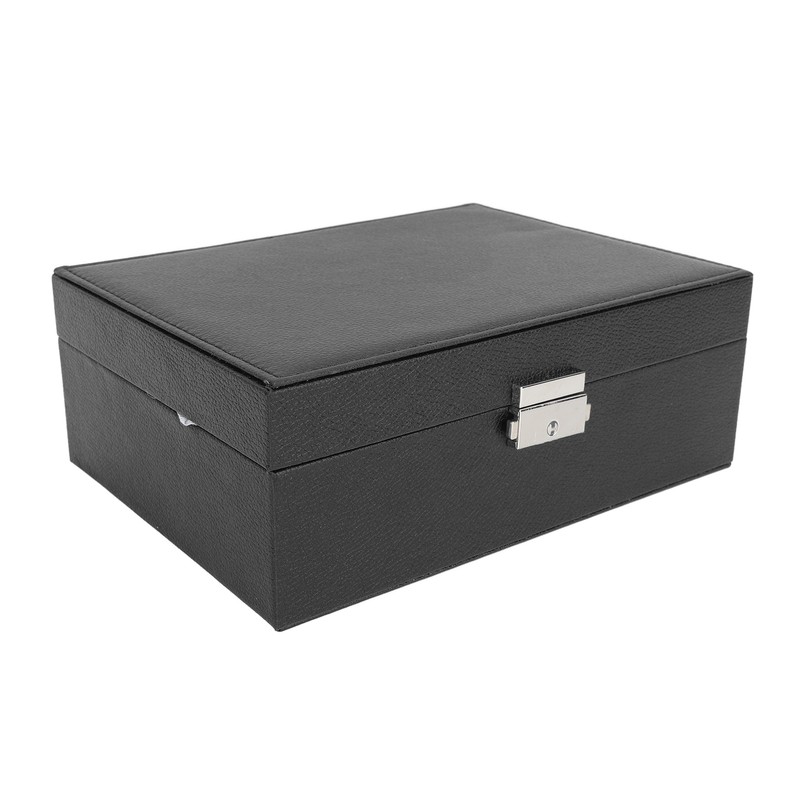 Double Layer Jewelry Box Soft PU Leather Jewelry Storage Organizer