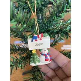 Unbranded Kurt Adler Snowman Christmas Tree Name Ornament Andy