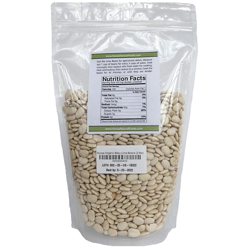 Hunza Organic Baby Lima Beans (2 lbs)