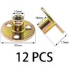 12 PCS Zinc Plated Round Tee Nuts,3-Hole T-Nuts for Furnitures