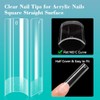 Flat No C Curve Clear Nail Tips for Acrylic Nails