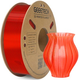 Geeetech TPU Filament 1.75mm, 500g (1.1lbs) Spool, Shore 95A Flexible 3D Printer Filament with High Elasticity, Dimensional Accuracy ±0.03mm, Fits Most FDM Printersl, Clear Red