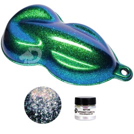 Neptune SuperShift Flake 0.5g Green Blue Purple Intense ColorShift Chameleon Flake Pigment | Glitter Flake Powder for Auto Paint | Flake Powder for Epoxy, Resin, Molds, Tumblers, Nail Art
