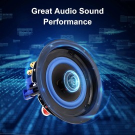 Herdio 4x 4" 160W Bluetooth Ceiling Speakers Living Room Kitchen Speakers