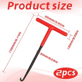 AONAYO 2 Stück Federhaken,Bremsfederzange,Trommelbremse Werkzeug,Auspuff Federhaken,T Haken Federzieher,Federzieher Aus Stahl,Für Motorrad Schneemobil Dirt Bike Fahrrad Moped(16 * 8cm)