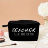 MoCaliduccious "Teacher I'll Be There Print Makeup Bag Teacher Month
