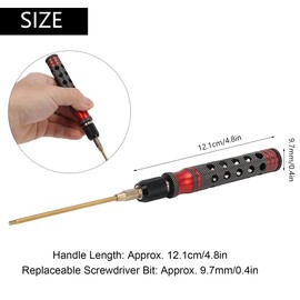 RC Screwdriver Set, 4 in 1 RC Hex Screwdriver Bit Tool Set for RC Car Marine Plane Repair Screwdriver Kit(Red)