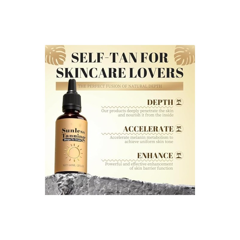 Sunless Tanning Drops To Drink - Drinkable Tanning Drops -
