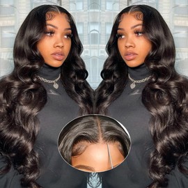 Uveous Wear And Go Glueless Wigs Human Hair Pre Plucked Pre Cut For Beginners Body Wave Lace Front Wigs Human Hair 5x5 HD Lace Closure Wig Human Hair Wigs For Women 24 inch