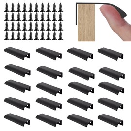20PCS Tirador De Puerta De Mueble Ocultas Invisibles, Jaladera Tirador Manija De Dedos Para Armario Cajón, Manijas De Cambiador Modernas, Accesorios De Gabinete De Cocina (150mm/5.9")