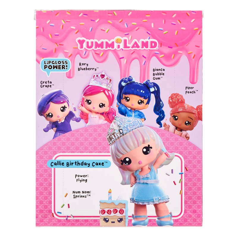Yummiland Large Doll + Lipgloss Pet- Callie Birthday Cake, Age