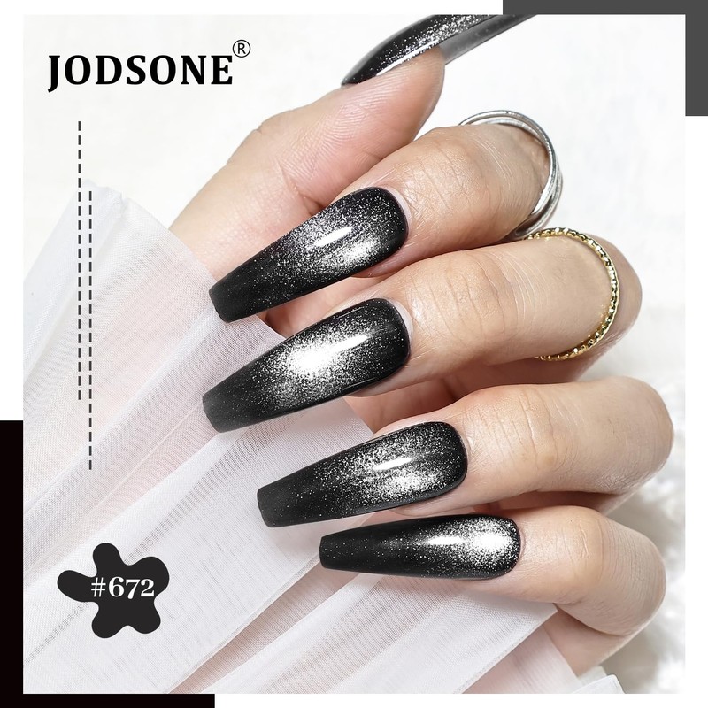 JODSONE 12 Colors Cat Eye Gel Nail Polish Set Blue