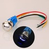 Gebildet 12V-24V/5A 16mm Pre-Wiring Momentary Speaker Horn Push Button Waterproof