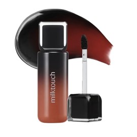 MILKTOUCH Tatuaje de labios Black Peel Off – Labios mate de larga duración, impermeable y a prueba de transferencia, altamente pigmentado, tinte labia