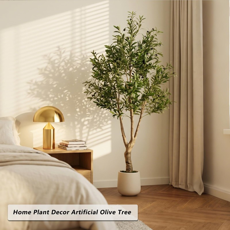 LYLYFAN Olive Tree Artificial Indoor 7FT Faux Olive Tree with