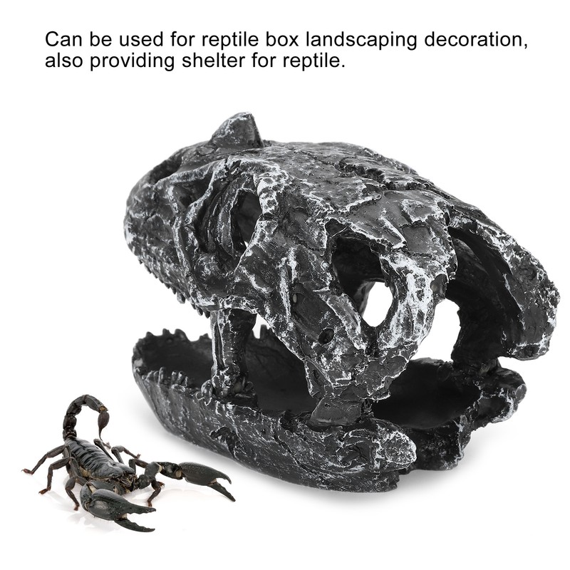 Resin Reptile Hide Cave Snake Skull Simulation Hideout Landscape for