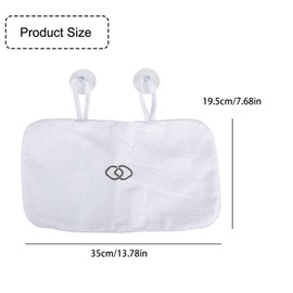 Thyonta Non-Slip Bathtub Inflatable Cushion Embroidered Bath Pillow with Suction Cup Inflatable Suitable for Bathroom SPA Bath