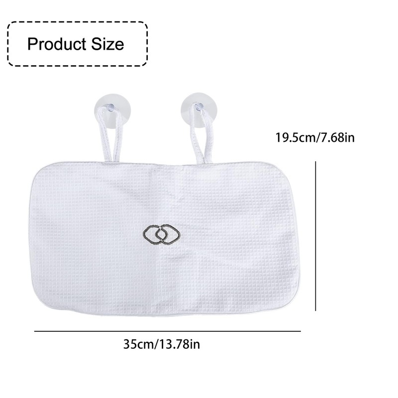 Thyonta Non-Slip Bathtub Inflatable Cushion Embroidered Bath Pillow with Suction