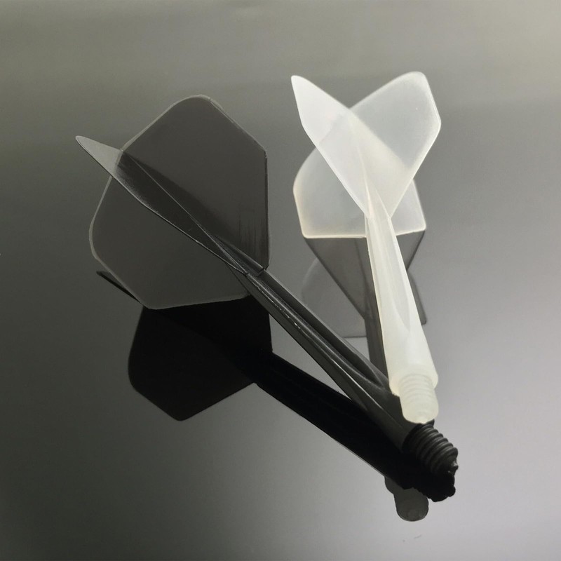 TRACOMPAN Dart Flights and Shafts Set 9pcs Break-Resistant Integrated 2-in-1