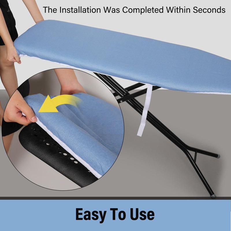 Iwtmm Ironing Board Cover and Pad with Silicone Coating, Thick