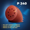 S&R 125 mm Sanding Disc Set, 8-Hole, 100 Pcs. P240