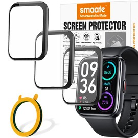 smaate 3D Screen Protector Compatible with ENOMIR ID208BT, SKG V7, and SKG V7 Pro 1.7” Smartwatch, 3-Pack, Full Coverage, Curved Edge, Anti-shatter