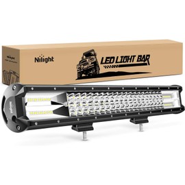 Nilight LED Light Bar 26Inch 360W Flood Spot Combo Triple Row Driving Lamp Roof Bumper Off Road LED Work Lights Pods for Van Camper Wagon Car Pickup Golf Cart ATV UTV SUV Truck Boat 4x4