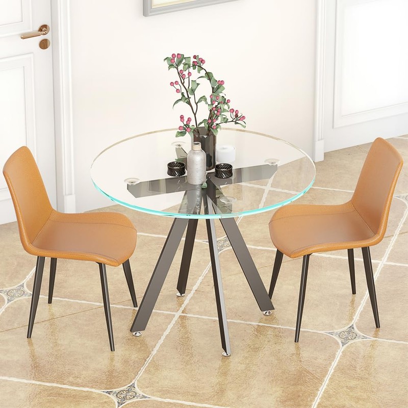 KaKaBB 28 Inch Metal Round Table Legs, Heavy Duty Round