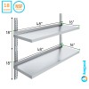 AmGood 16 in. x 48 in. Two-Tier Metal Wall Mount