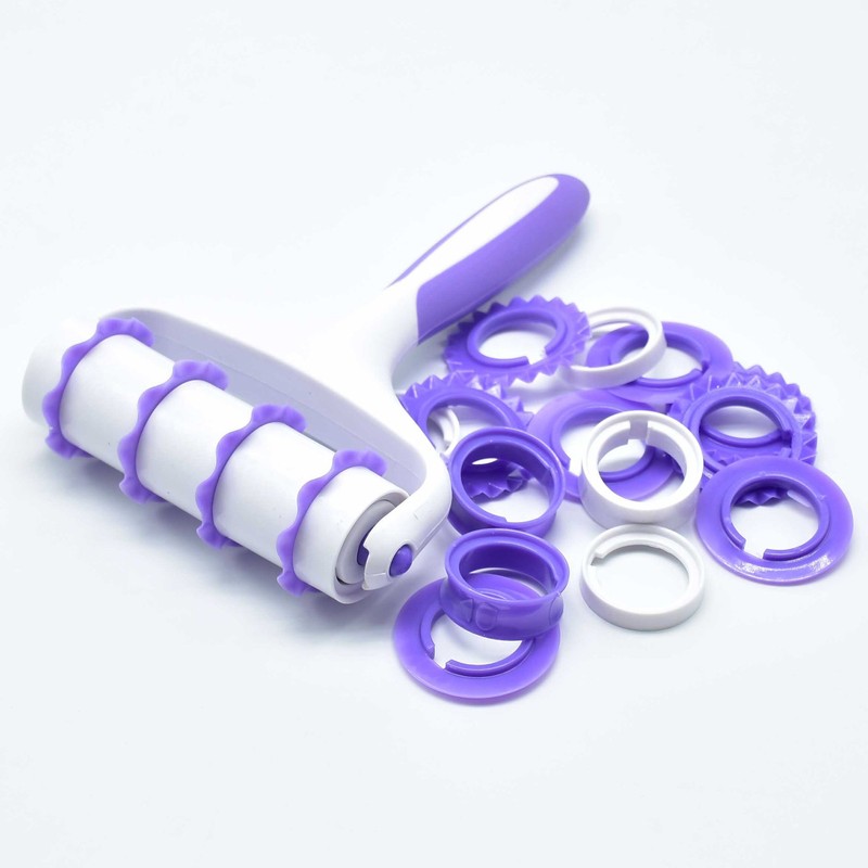 OFKPO Gitterwalze Teigschneider, Gitterroller Gitterschneider mit 14 Rädern, Lattice Roller