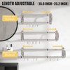 BESy Adjustable 15-25 Inch Towel Rack with Shelf for Bathroom