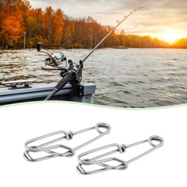 Briny River 15Pcs Long Line Clips Snap 1.8x60mm Stainless Steel Tuna Clips for Long Line Fishing Floats Sharking Tuna Fishing Crabbing Shrimping